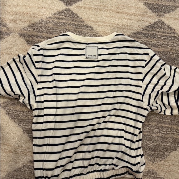Cherokee Black and White Striped Tee - Picture 3 of 3